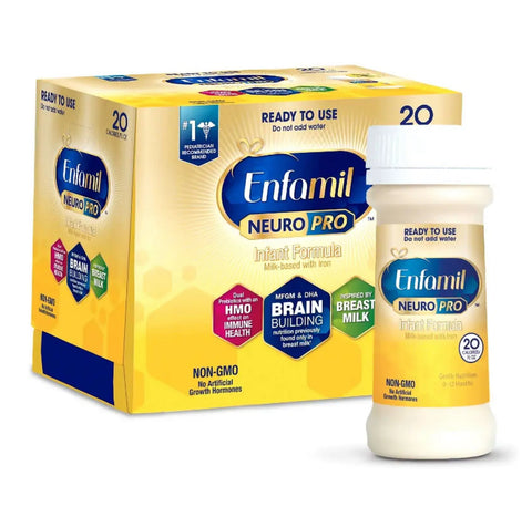 Enfamil NeuroPro Infant Formula, 2 Oz., Ready-To-Use, Nursette Bottle, 48 Count