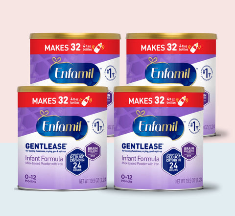 Enfamil Gentlease Infant Formula (4-19.9 oz) Case of 4