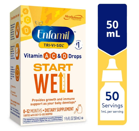 Enfamil Tri-Vi-Sol Infant Multivitamin Drops, Pack of 3