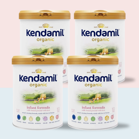 Kendamil Organic Whole Milk Infant Formula Powder, European with HMOs, 28.2oz (Case of 4)