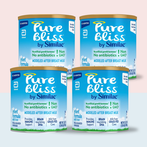 Similac Pure Bliss Non-GMO Infant Formula Powder 24.7 oz, (Pack of 4)