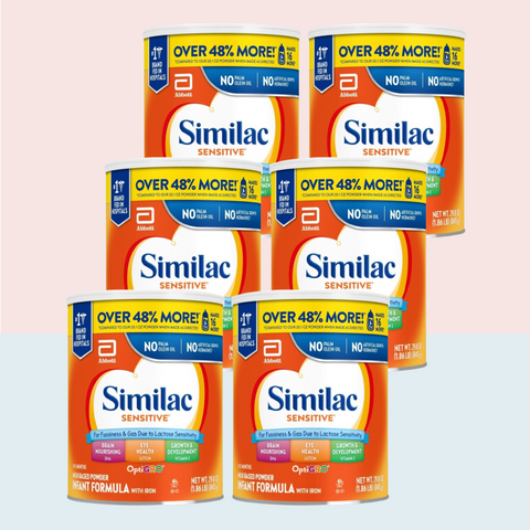Similac Sensitive Infant Formula Powder, 1.86 pound (Case of 6)