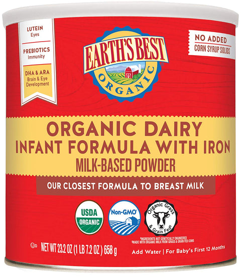 Earth's Best Organic Dairy Infant Case of 4 - 23.2 oz - Babies Nutrition
