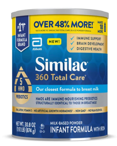 Similac 360 Total Care Baby Formula, 30.8 oz (Case of 4)