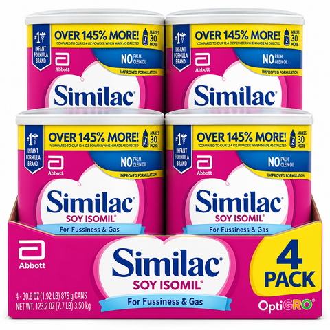 Similac Soy Isomil Infant formula with Iron 30.8 OZ, Case of 6