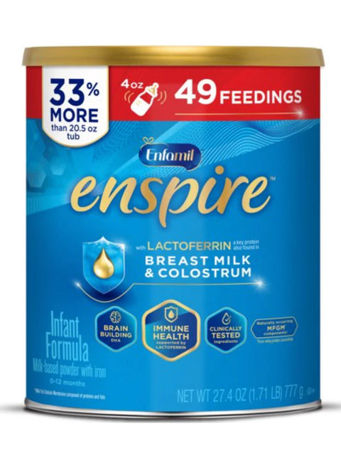 Enfamil Enspire Infant Formula milk-based powder with Iron, 27.4 OZ can