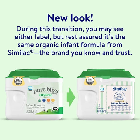 Pure Bliss Similac Organic Infant Formula 20.6 oz (Case of 4)