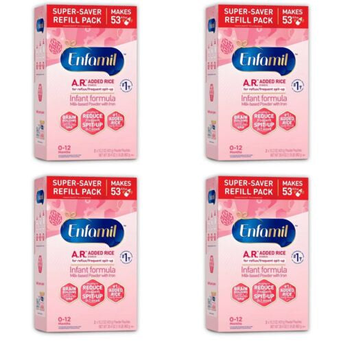 Enfamil A.R. Infant Formula with Iron, 30.4 Oz Powder Refill Box (Pack of 4)