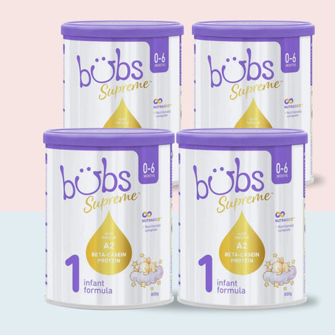 Aussie Bubs Supreme A2 Infant Formula, 0-6 months Stage 1 (Pack of 4)