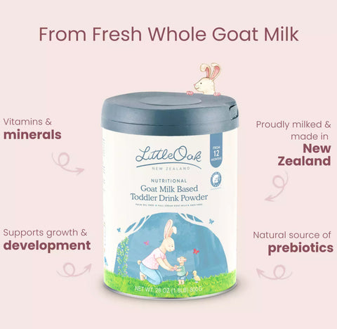 LittleOak Goat Milk Based Toddler Drink Powder, 28 oz