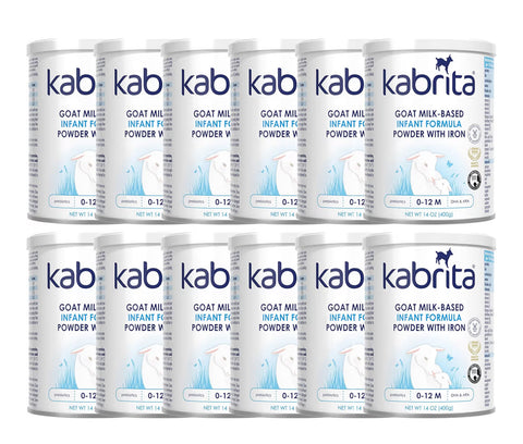Kabrita Goat Milk-Based Infant Formula Powder for Infants 0–12 Months, Non-GMO, 14 oz (Pack of 12)