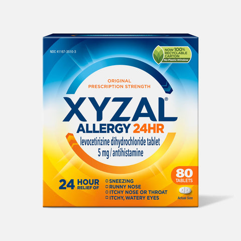 Xyzal 24 Hour Allergy Medicine, 80 ct