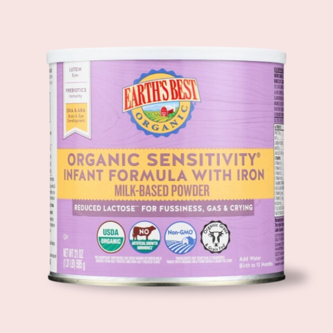 Earth's Best Organic Sensitivity Case of 4 - 21 OZ Infant Formula with Iron (Case of 4)