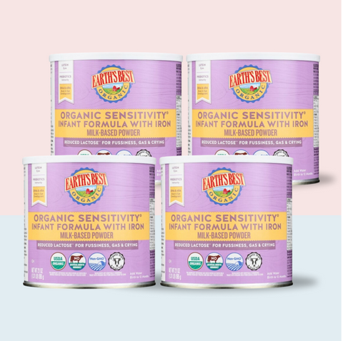 Earth's Best Organic Sensitivity Case of 4 - 21 OZ Infant Formula with Iron (Case of 4)