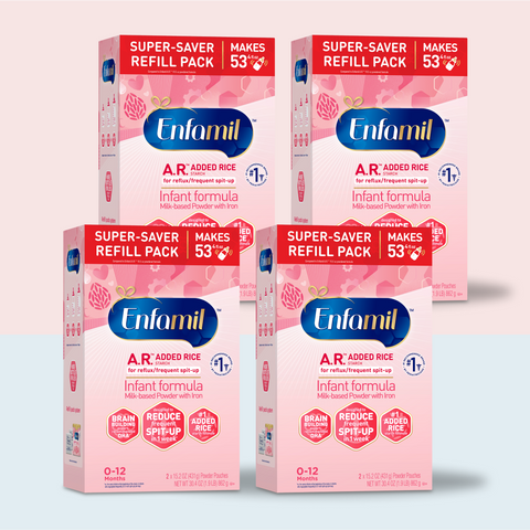 Enfamil A.R. Infant Formula with Iron, 30.4 Oz Powder Refill Box (Pack of 4)