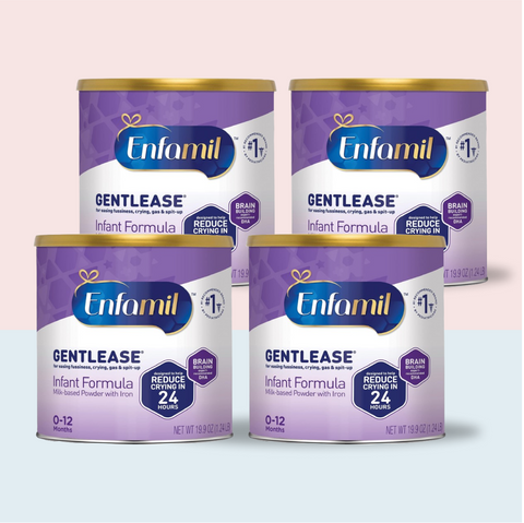 Enfamil Gentlease Infant Formula (4-19.9 oz) Case of 4