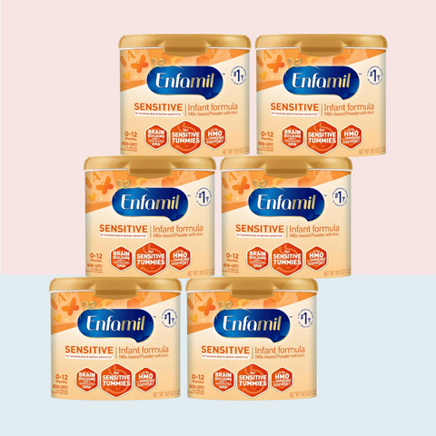 Enfamil Sensitive Infant Formula NON-GMO 19.5 Oz, (Case of 6)