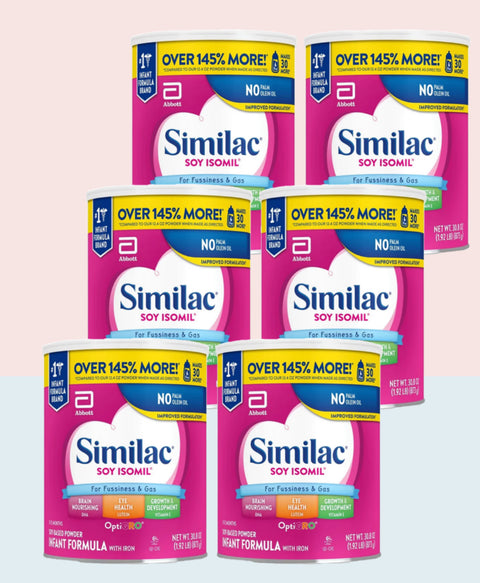 Similac Soy Isomil Infant formula with Iron 30.8 OZ, Case of 6