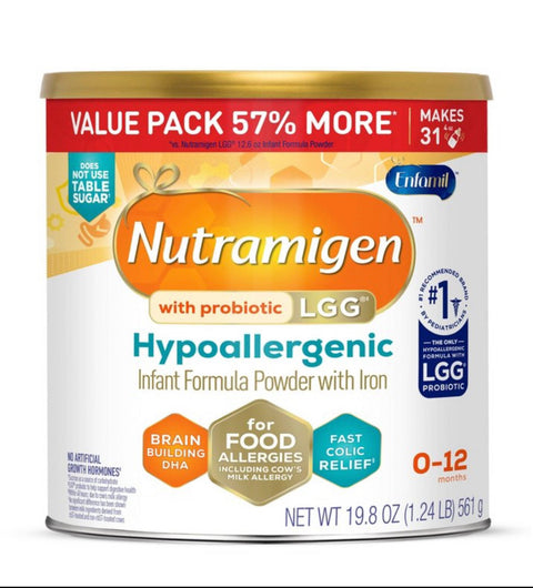 Enfamil Nutramigen Hypoallergenic Infant Formula  (4-19.8 oz) Case of 4