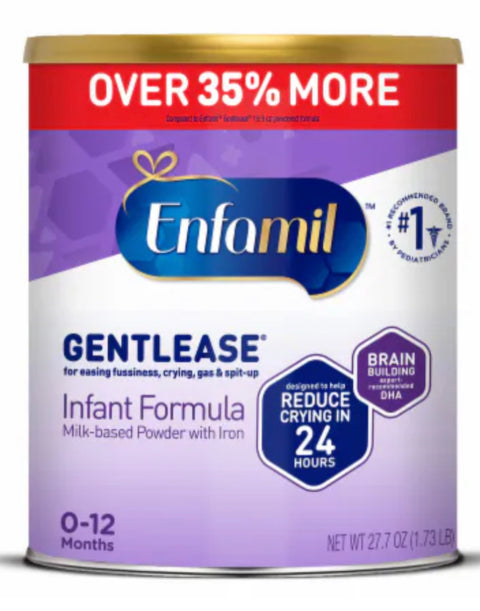 Enfamil Gentlease Infant Formula Can, 27.7 OZ (Pack of 4)