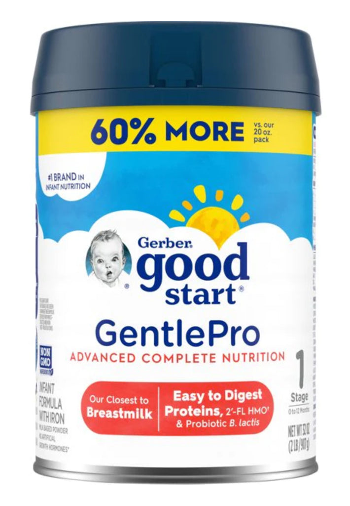 Gerber Good Start GentlePro, Baby Formula Stage 1, (4-32 Oz) Case of 4