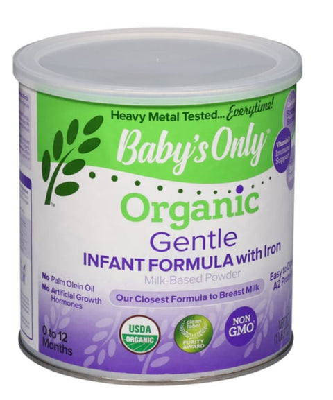 Baby’s Only Organic Gentle Milk-Based Infant Formula Powder 21 Oz (Case of 4)