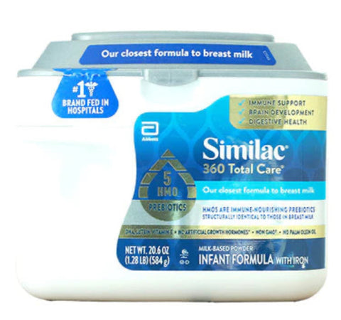 Similac 360 Total Care Infant Formula 20.6 Oz non-GMO (Case of 6)