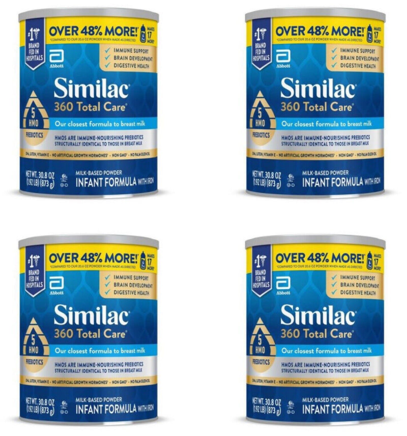 Similac 360 Total Care Baby Formula, 30.8 oz (Case of 4)