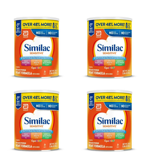 Similac Sensitive Infant Formula, 29.8 oz (Case of 4)