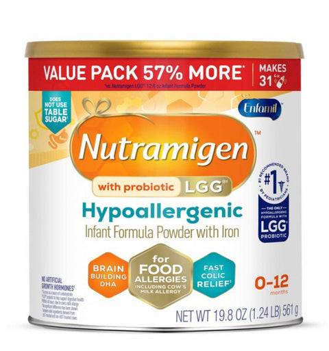 Enfamil Nutramigen Hypoallergenic Baby Formula, 19.8 oz (Case of 6)