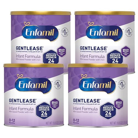 Enfamil Gentlease Infant Formula (4-19.9 oz) Case of 4