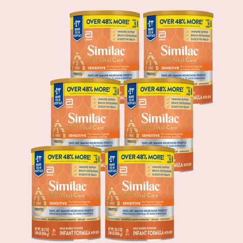 Similac 360 Total Care Sensitive Infant Formula Powder, 30.2-oz (Pack of 6)
