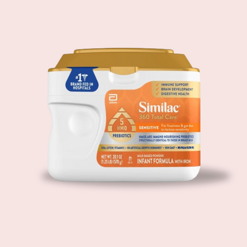 Similac 360 Total Care Sensitive Infant Formula non-Gmo 4-20.1 Oz, (Case of 4)