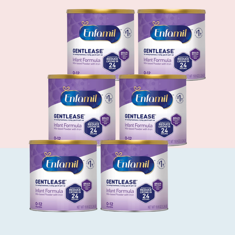 Enfamil Gentlease Infant Formula, Powder, 12.4 oz (Pack of 6)