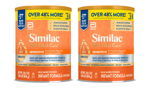 Similac 360 Total Care Sensitive Infant Formula Powder, 30.2 Oz (Pack of 2)