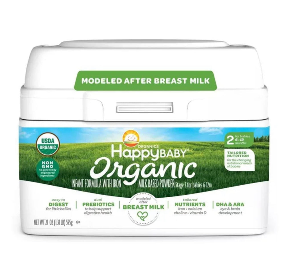 Happy Baby Organics Stage 2 Organic Powder Infant Formula, 21oz