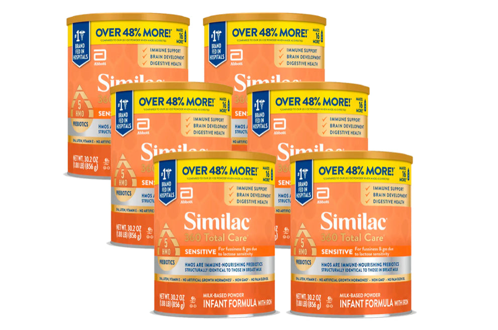Similac 360 Total Care Sensitive Infant Formula Powder, 30.2-oz (Pack of 6)