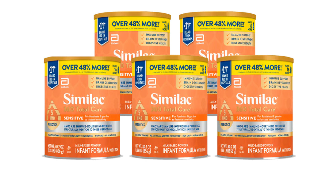 Similac 360 Total Care Sensitive Infant Formula Powder, 30.2-oz Can (Pack of 5)