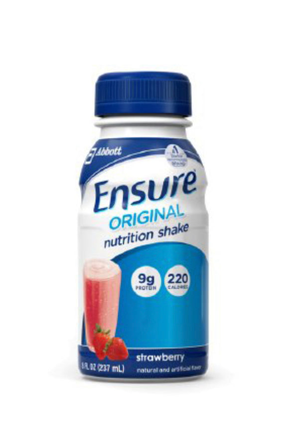 Abbott Nutrition Ensure Original Strawberry Nutrition Shake, Case of 16