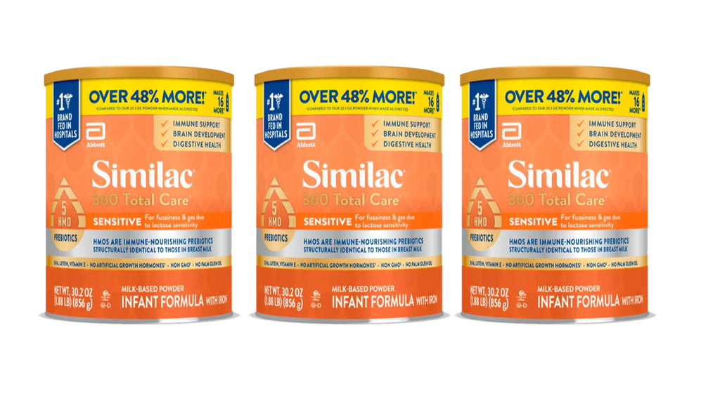 Similac 360 Total Care Sensitive Infant Formula Powder, 30.2-oz (Pack of 3)