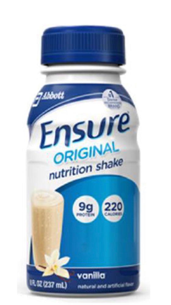 Abbott Nutrition Ensure Original Vanilla Nutrition Shake, Case of 16