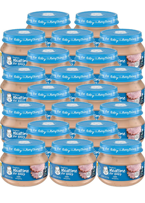 Gerber Purees 2nd Foods, Ham & Gravy 2.5 oz (Pack of 20)