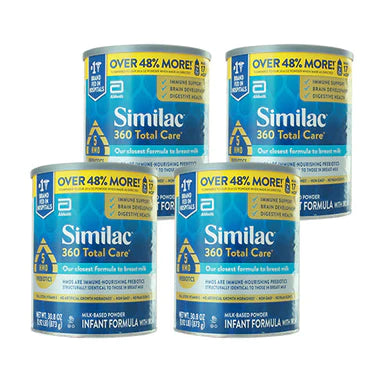 Similac 360 Total Care Baby Formula, 30.8 oz (Case of 4)