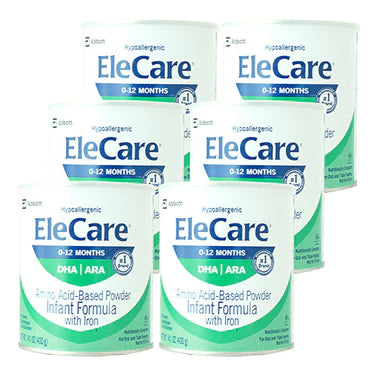 Elecare Infant Baby Formula, 14.1 oz, Case of 6
