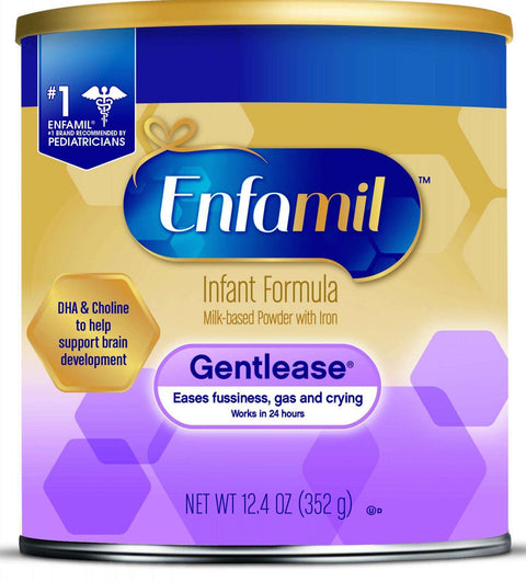 Enfamil Gentlease Infant Formula, Powder, 12.4 oz (Pack of 6) - Babies Nutrition