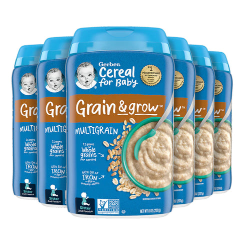 Gerber 2nd Foods Multigrain Cereal Baby Food, 8 Ounce Size - 6 Per Case.