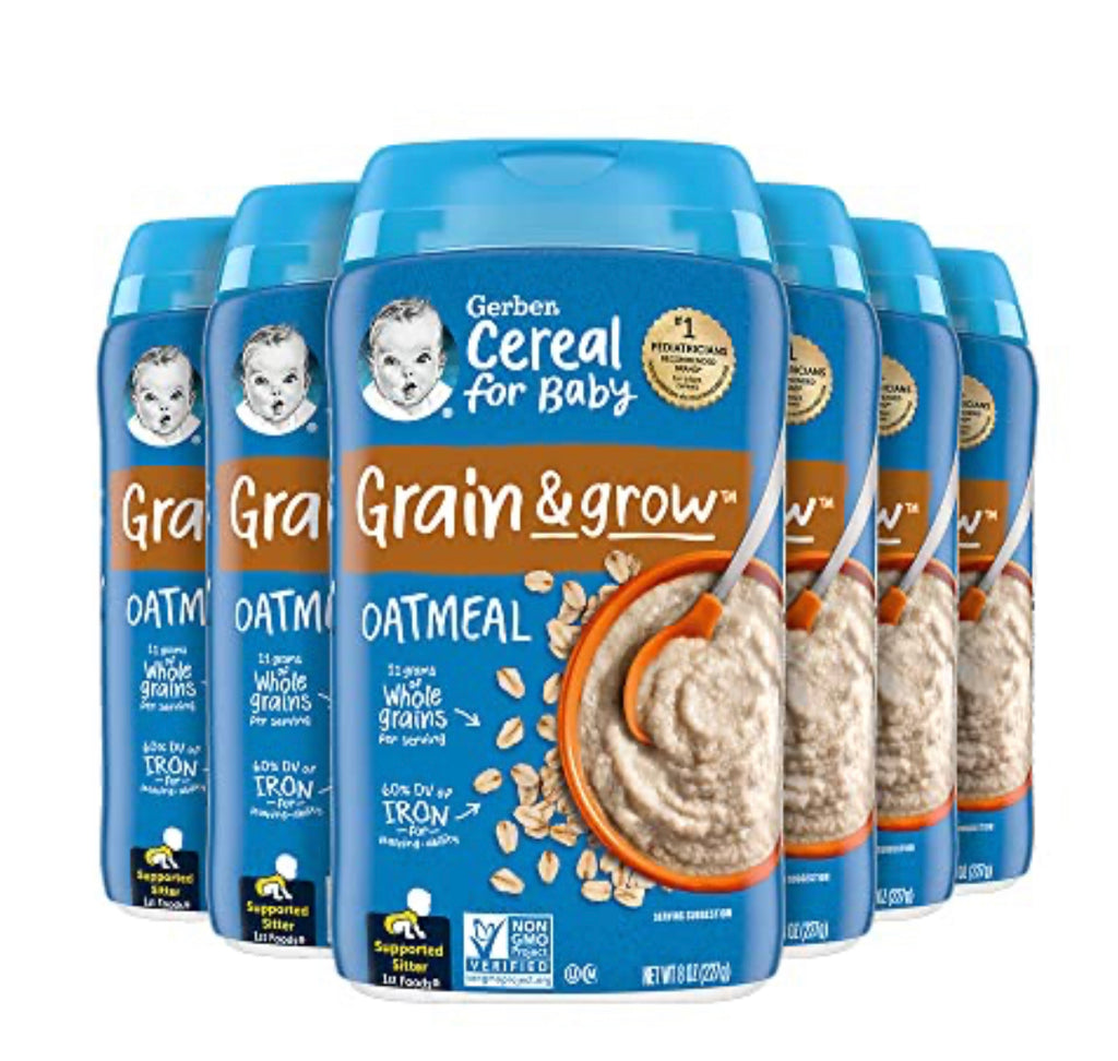 Gerber Baby Cereal 1st Foods, Oatmeal 8 oz (Pack of 6)