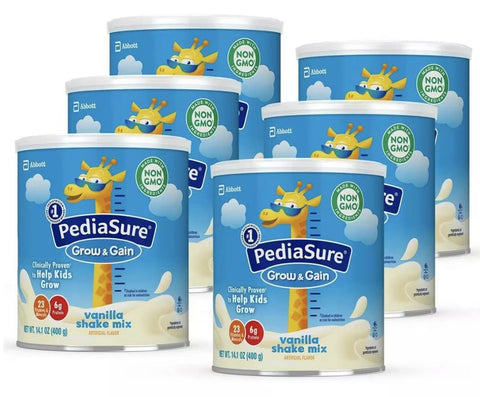 Pediasure Grow & Gain Vanilla Shake Powder (6-14.1 Oz) Case of 6