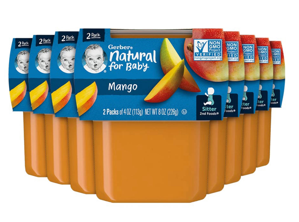 Gerber 2nd Foods Baby Food Mango, Natural and Non-GMO, 8 Oz (Pack of 8)