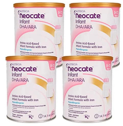 Neocate Infant Formula DHA/ARA (4 - 14.1 oz) Case of 4